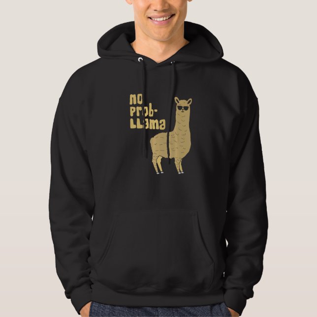 Sudadera No Prob Llama Presentaciones de Diseños Cool Llama (Anverso)