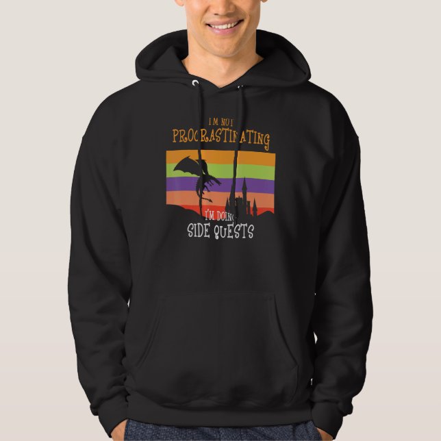 Sudadera No Procrastinando las misiones laterales Rpg Gamer (Anverso)