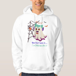 Sudadera No puedes asustarme soy Drácula Boo White Hoodie