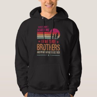 Sudadera No puedes asustarme, tengo tres hermanos Vintage