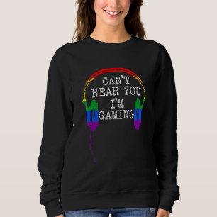 Sudadera No puedo escucharte estoy jugando Orgullo Gay Orgu