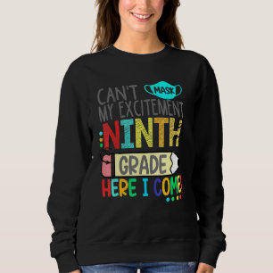 Sudadera No puedo mascar mi emoción noveno grado aquí voy