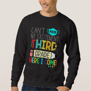 Sudadera No puedo mascar mi emoción tercer grado aquí voy