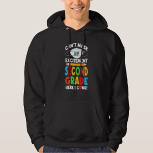 Sudadera No Puedo Máscara Mi Emocionante Segundo Grado Aquí
