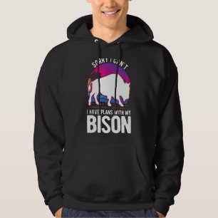 Sudadera No puedo tener planes con mi búfalo de venado