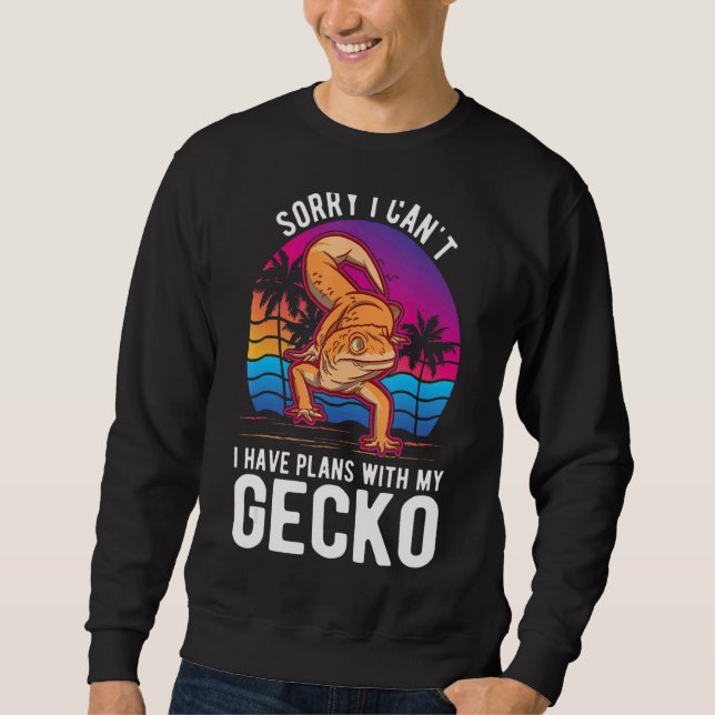 Sudadera No puedo tener planes con mi gecko (Anverso)
