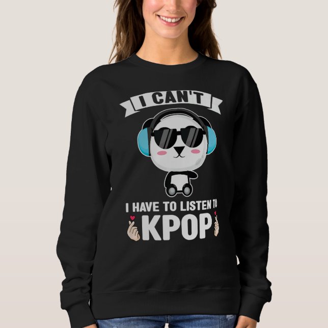 Sudadera No puedo tener que escuchar kpop Kpop merch Premiu (Anverso)