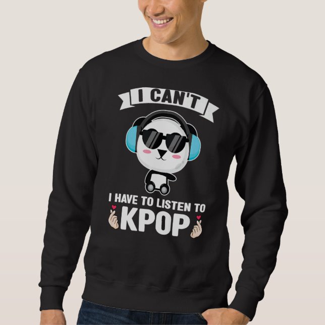 Sudadera No puedo tener que escuchar kpop Kpop merch Premiu (Anverso)