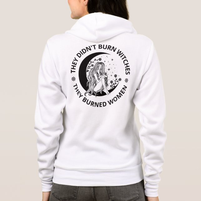 Sudadera No quemaron brujas quemadas Derechos de la mujer E (Reverso)