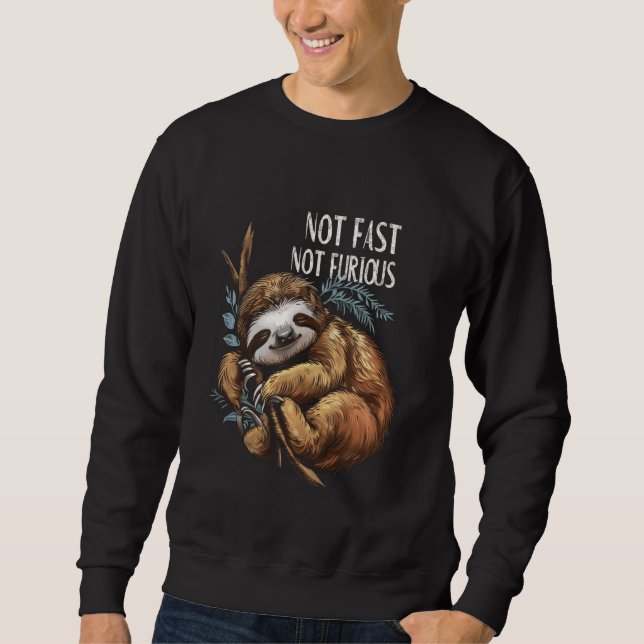 Sudadera No Rápido No Furioso Corte Lazy Sleeping Sloth Fun (Anverso)