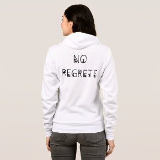 Sudadera No Regrets gatos negros letra palabras apiladas