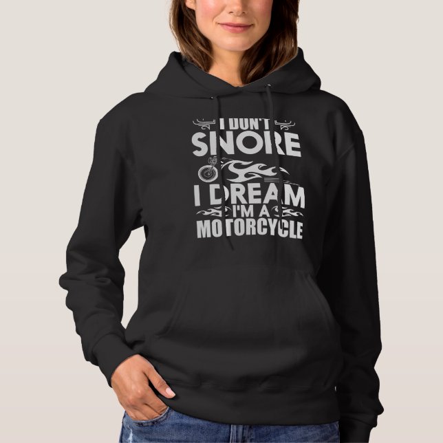 Sudadera No ronco, sueño que soy un moto roncando (Anverso)