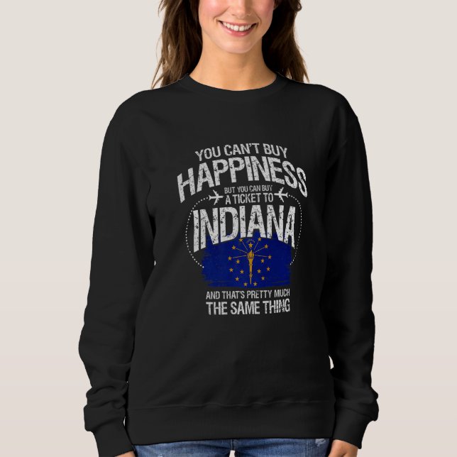 Sudadera No se puede comprar la felicidad pero se puede com (Anverso)