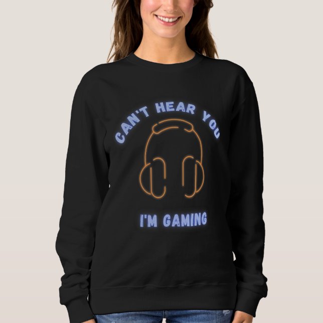 Sudadera No Se Puede Escucharle A Im Gaming Headset Video G (Anverso)