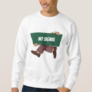 Sudadera NO SEÑAL. Tipografía minimalista de streetwear