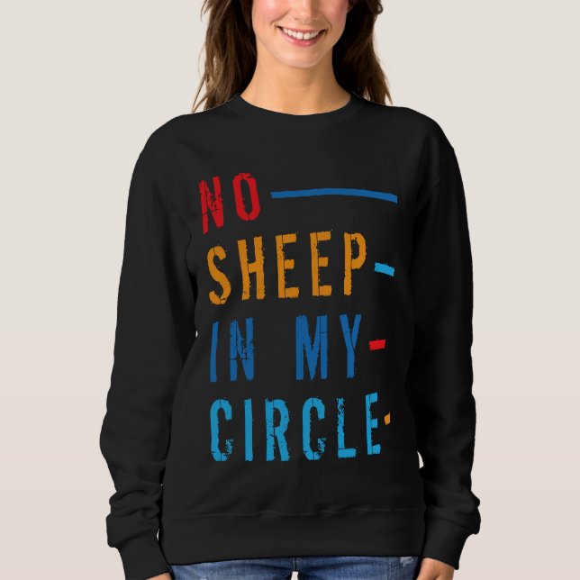 Sudadera No Sheep In My Circle Men Vintage (Anverso)