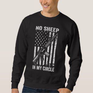 Sudadera No Sheep In My Circle USA Patriótico Pro Armas 2ª