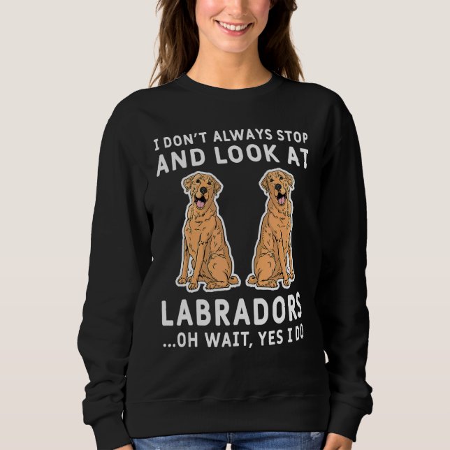 Sudadera No Siempre Paro Y Miro A Los Labradores Oh Espera (Anverso)