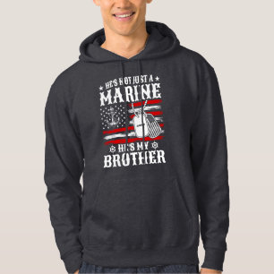 Sudadera No sólo un marine, es mi hermano patriota gracioso