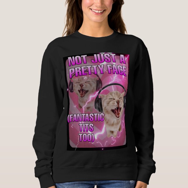 Sudadera No solo una mujer meme de gatos de bonito (Anverso)