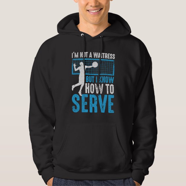 Sudadera No soy camarera pero sé servir voleibol (Anverso)
