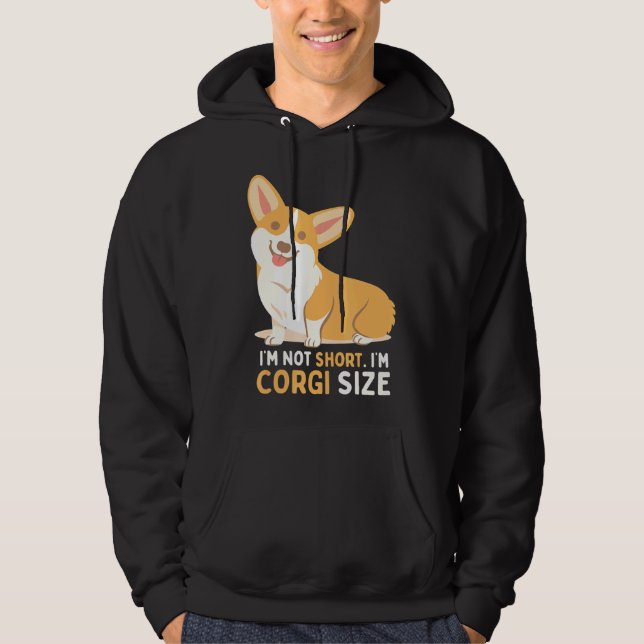 Sudadera No Soy Corto De Corgi Tamaño Perro Largo (Anverso)