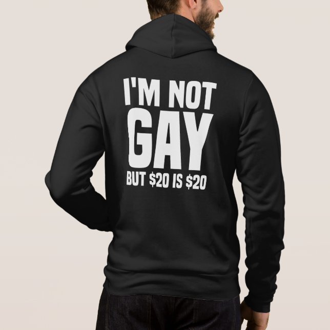 Sudadera No soy gay pero $20 son $20-45324 (Reverso)