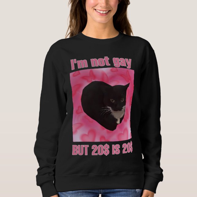 Sudadera No soy gay pero 20$ son mujeres memes de 20$ (Anverso)