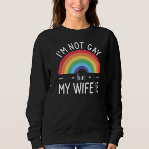 Sudadera No soy gay, pero mi esposa es el orgullo gay bisex