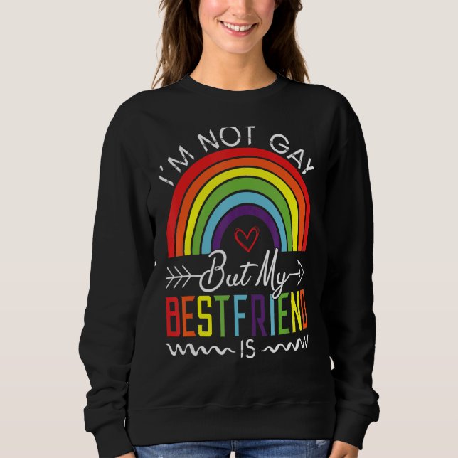 Sudadera No soy gay pero mi mejor amigo es Friendship Lgbt (Anverso)