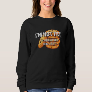 Sudadera No soy gordo, estoy embarazada con galletas, comid