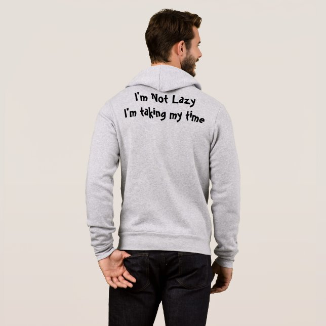 Sudadera No soy la camiseta perezosa (Reverso completo)