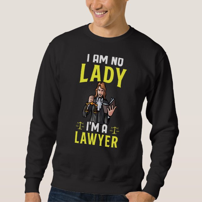 Sudadera No soy ninguna dama soy abogada abogada de abogado (Anverso)