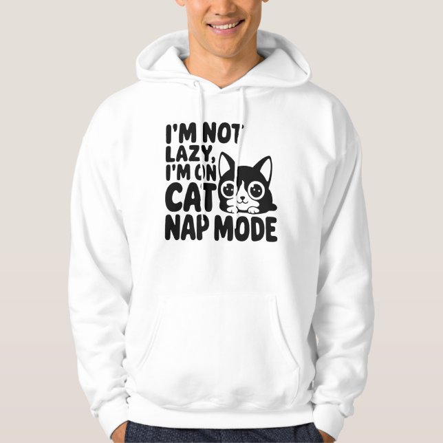 Sudadera No soy perezoso, estoy en modo Cat Nap (Anverso)