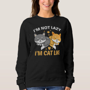 Sudadera No soy perezoso soy un gato como un gato gracioso