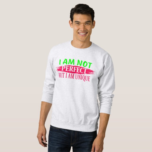 Sudadera No soy perfecto, pero soy único (Anverso completo)