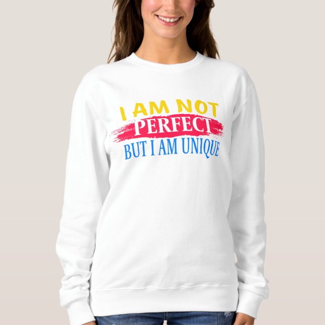 Sudadera No soy perfecto, pero soy único (Anverso)