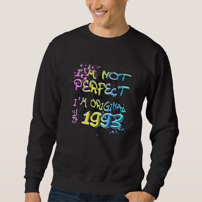 Sudadera No soy perfecto  Soy original desde 1963 grafiti (Anverso)
