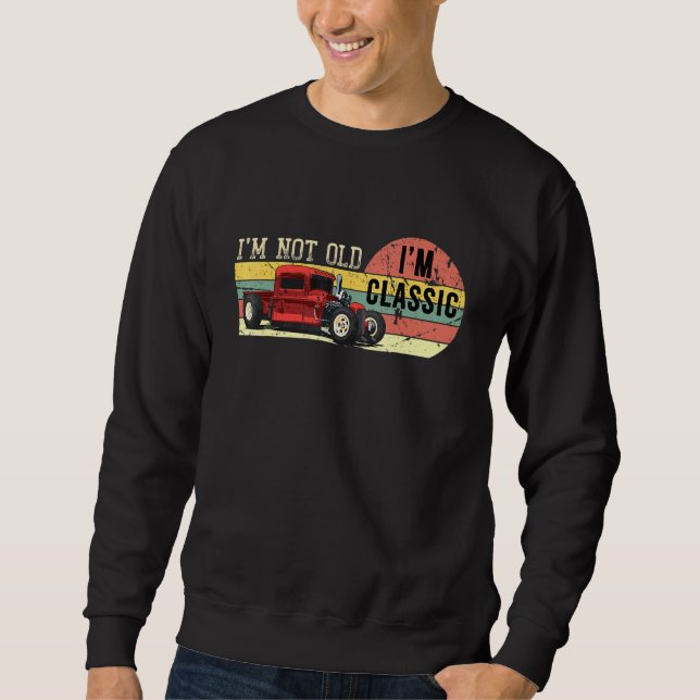 Sudadera No Soy Retro De Coche Clásico Antiguo Para Hombres (Anverso)