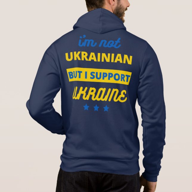 Sudadera No soy ucraniano pero apoyo a Ucrania (Reverso)