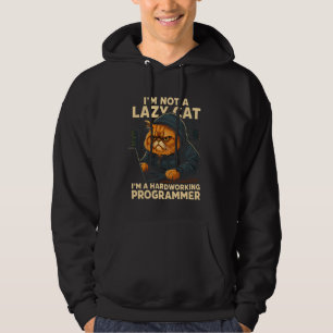 Sudadera no soy un gato perezoso soy un programador diverti