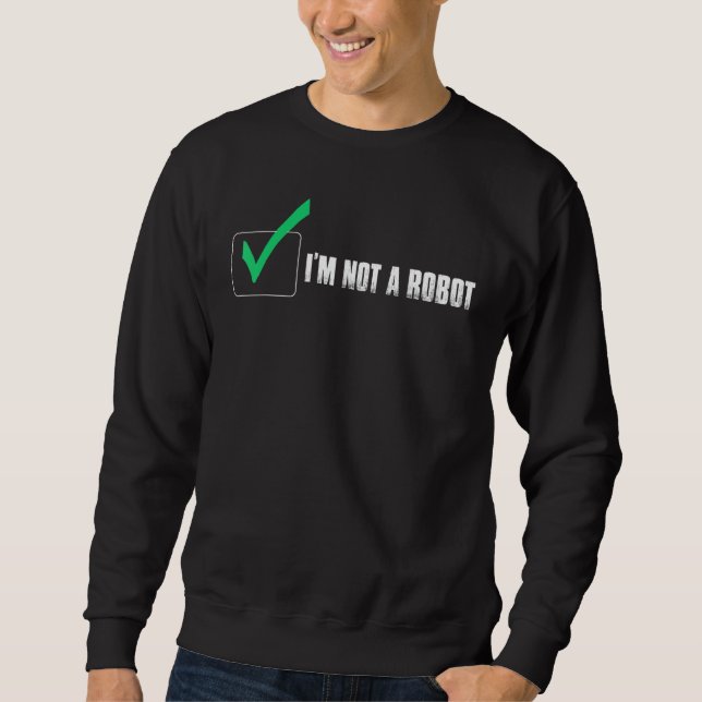 SUDADERA NO SOY UN ROBOT COOKIE NERD CAPTCHA BOT INICIO DE  (Anverso)
