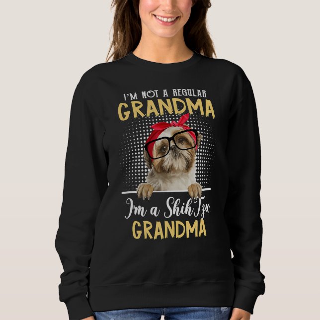 Sudadera No Soy Una Abuela Regular Soy Un Shih Tzu Puppy G (Anverso)