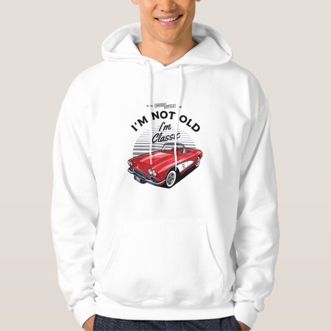 Sudadera ¡No soy viejo, soy clásico! Corvette 1961 (Anverso)