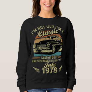 Sudadera No soy viejo Soy un clásico nacido en julio de 197