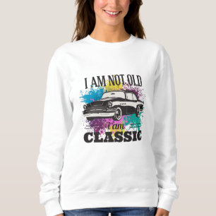 Sudadera No soy viejo, soy un negro gris clásico