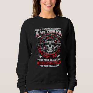 Sudadera No subestimen a veterano - Estados Unidos