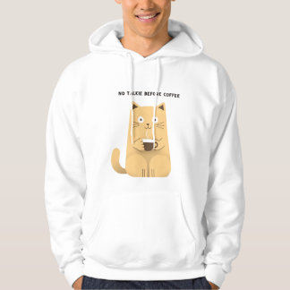 Sudadera No Talkie Before Coffee – Funny Cat Coffee Lover H