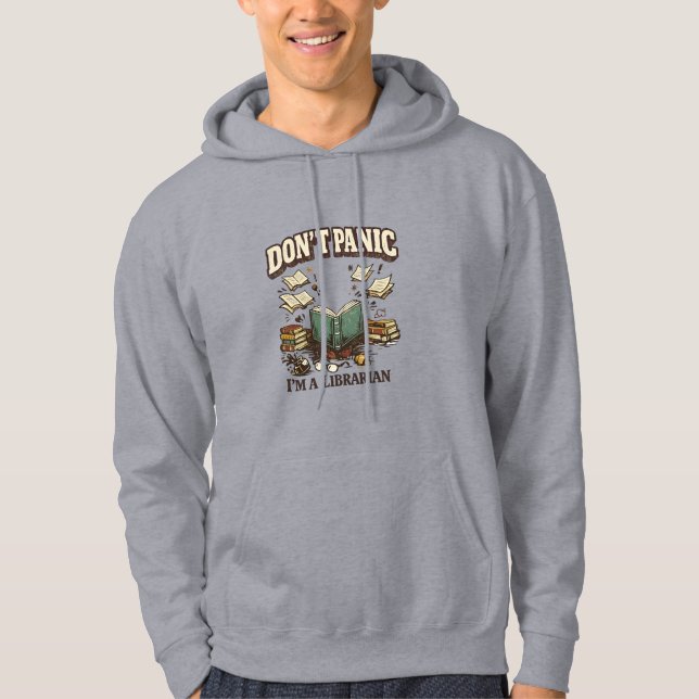 Sudadera No te asustes soy un bibliotecario diseño de libro (Anverso)