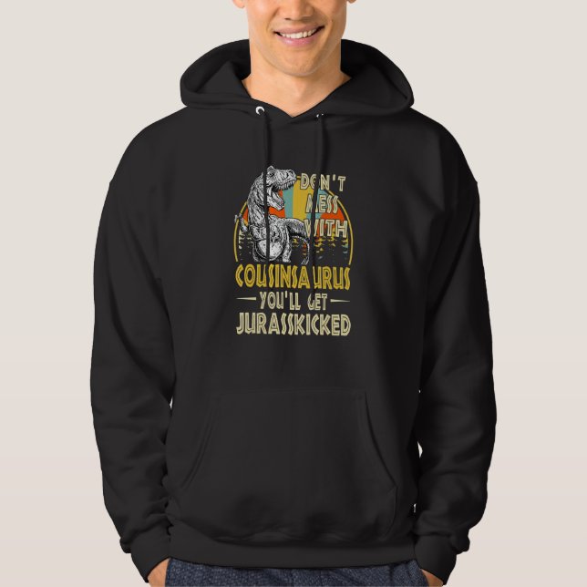 Sudadera No te metas con Cousinsaurus, te echarán a jurar (Anverso)
